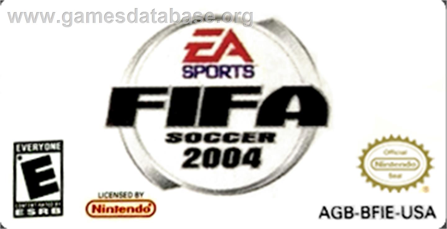 FIFA 2004 - Nintendo Game Boy Advance - Artwork - Cartridge Top