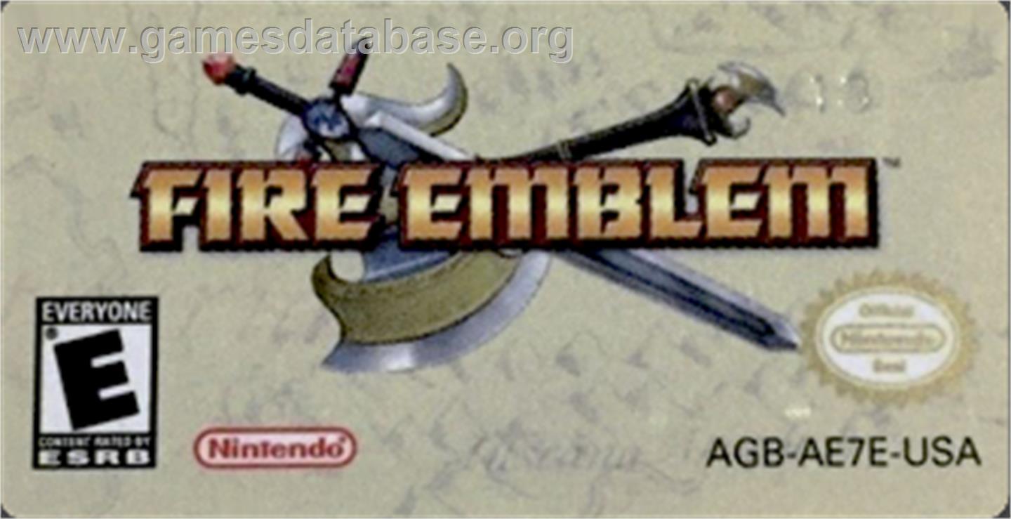 Fire Emblem: Fuuin no Tsurugi - Nintendo Game Boy Advance - Artwork - Cartridge Top