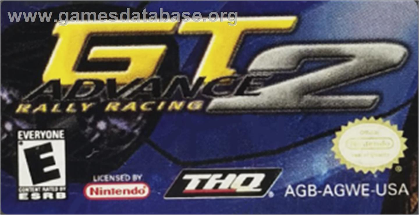 GT Advance 2 Rally Racing - Nintendo Game Boy Advance - Artwork - Cartridge Top