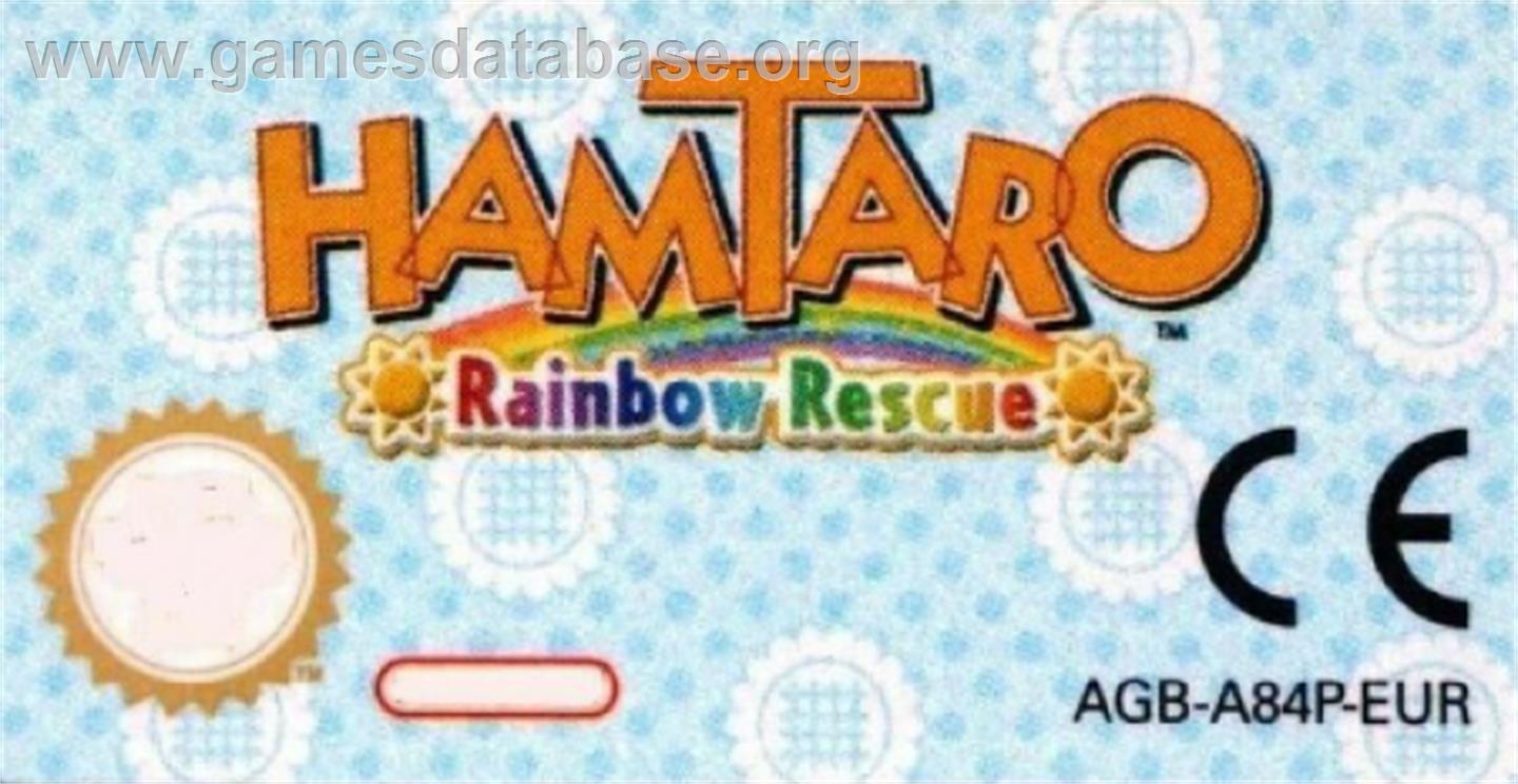 Hamtaro Rainbow Rescue - Nintendo Game Boy Advance - Artwork - Cartridge Top