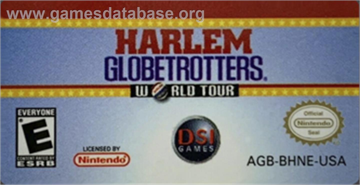 Harlem Globetrotters: World Tour - Nintendo Game Boy Advance - Artwork - Cartridge Top