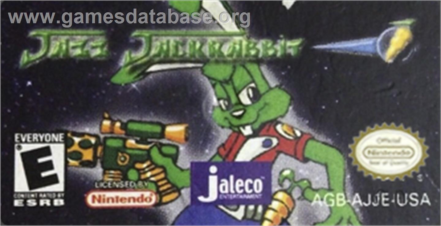Jazz Jackrabbit - Nintendo Game Boy Advance - Artwork - Cartridge Top