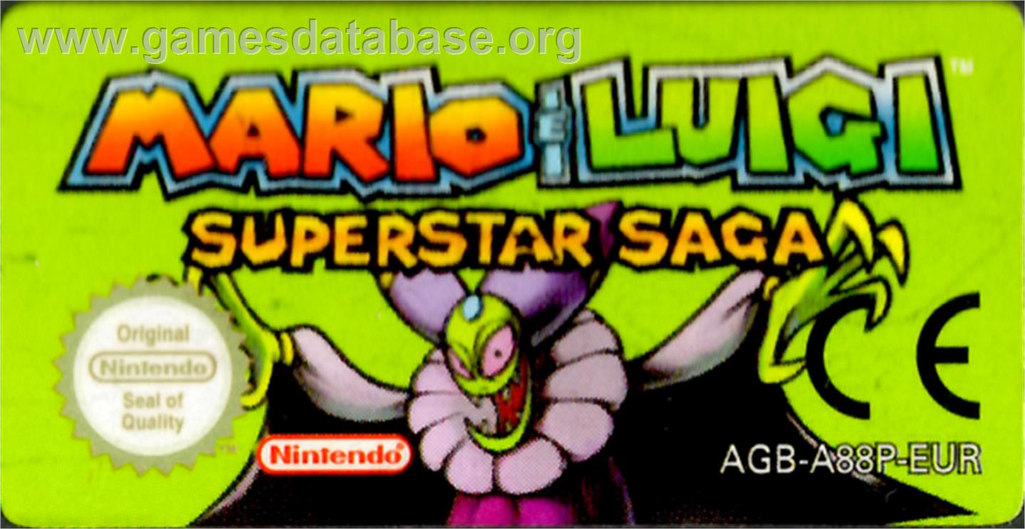 Mario & Luigi: Superstar Saga - Nintendo Game Boy Advance - Artwork - Cartridge Top