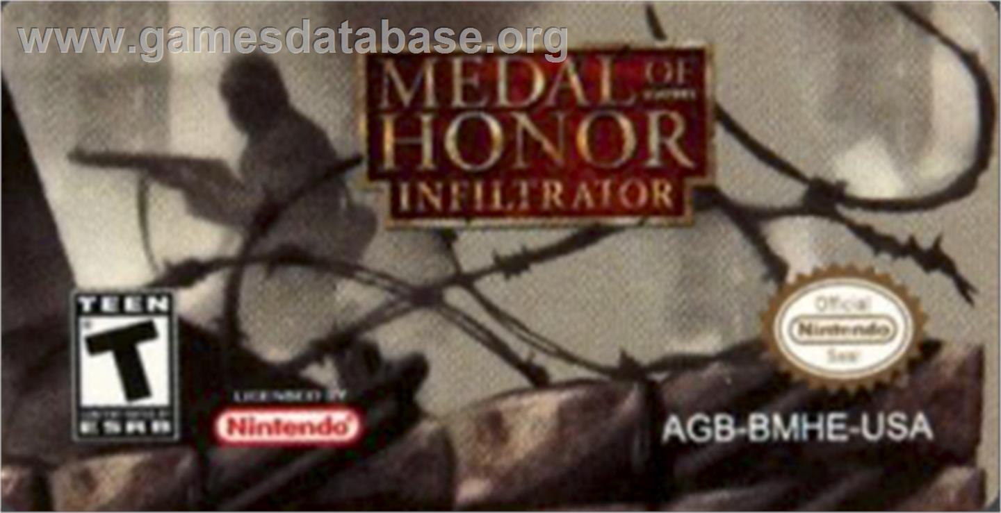 Medal of Honor: Infiltrator - Nintendo Game Boy Advance - Artwork - Cartridge Top
