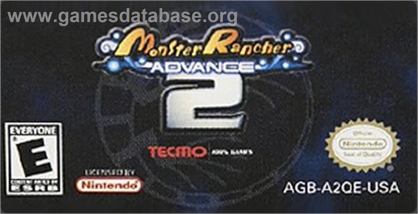 Monster Rancher Advance 2 - Nintendo Game Boy Advance - Artwork - Cartridge Top