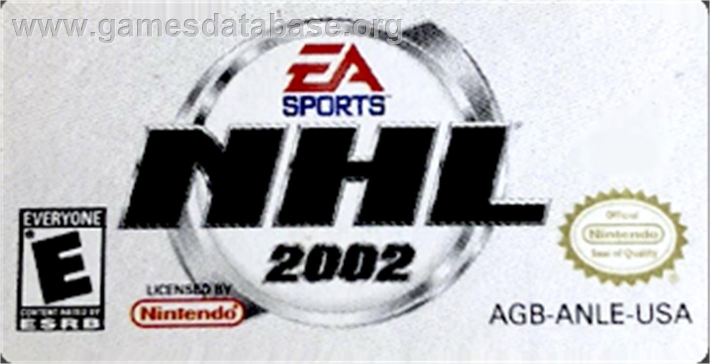 NHL 2002 - Nintendo Game Boy Advance - Artwork - Cartridge Top