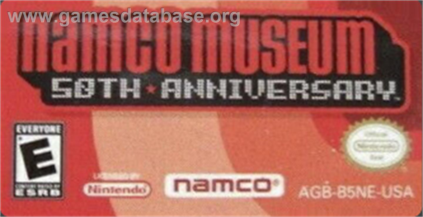 Namco Museum 50th Anniversary - Nintendo Game Boy Advance - Artwork - Cartridge Top