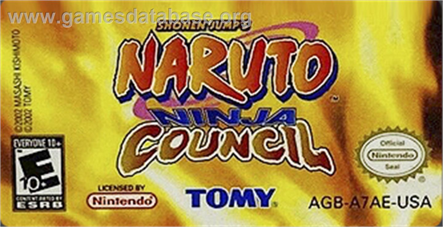Naruto: Ninja Council - Nintendo Game Boy Advance - Artwork - Cartridge Top