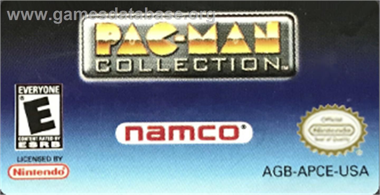 Pac-Man Collection - Nintendo Game Boy Advance - Artwork - Cartridge Top