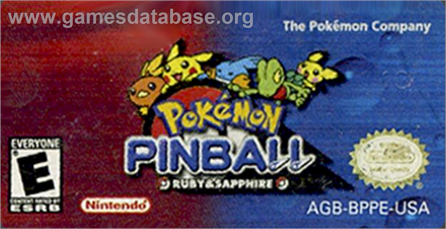 Pokemon Pinball: Ruby & Sapphire - Nintendo Game Boy Advance - Artwork - Cartridge Top
