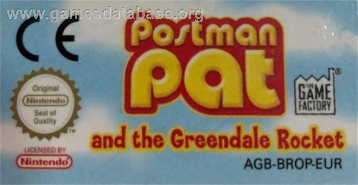 Postman Pat and the Greendale Rocket - Nintendo Game Boy Advance - Artwork - Cartridge Top