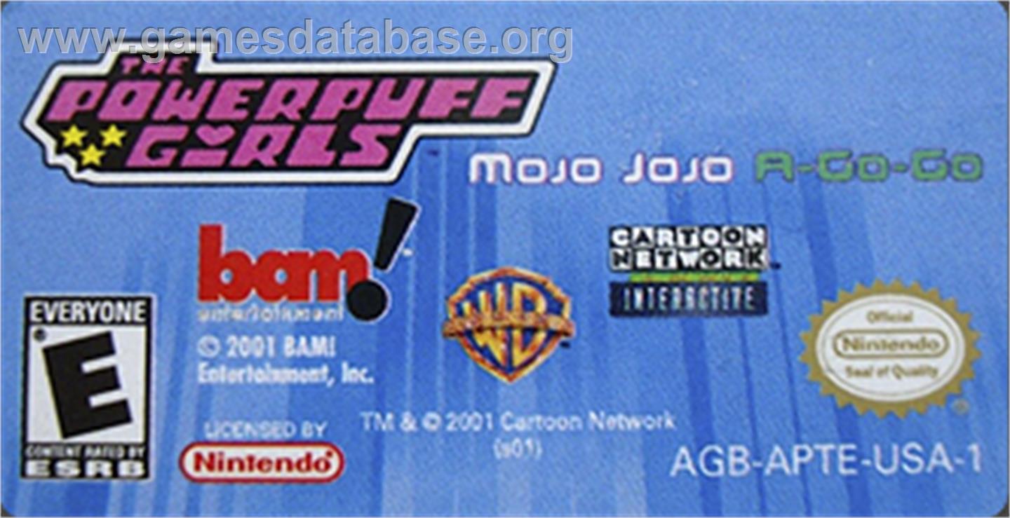 Powerpuff Girls: Mojo Jojo A-Go-Go - Nintendo Game Boy Advance - Artwork - Cartridge Top