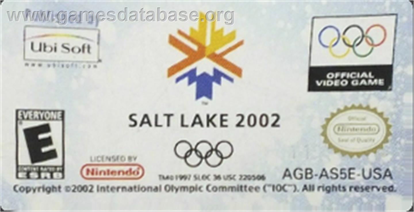 Salt Lake 2002 - Nintendo Game Boy Advance - Artwork - Cartridge Top
