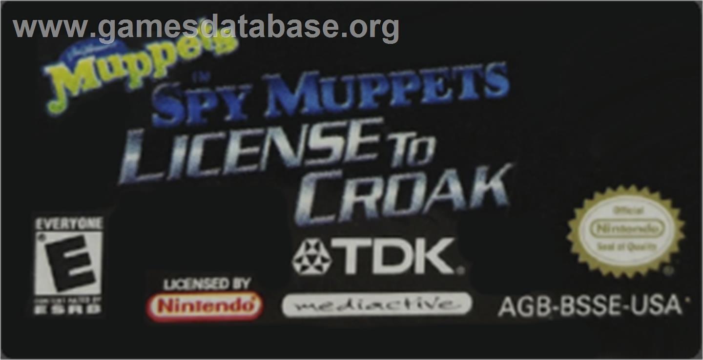 Spy Muppets: License To Croak - Nintendo Game Boy Advance - Artwork - Cartridge Top