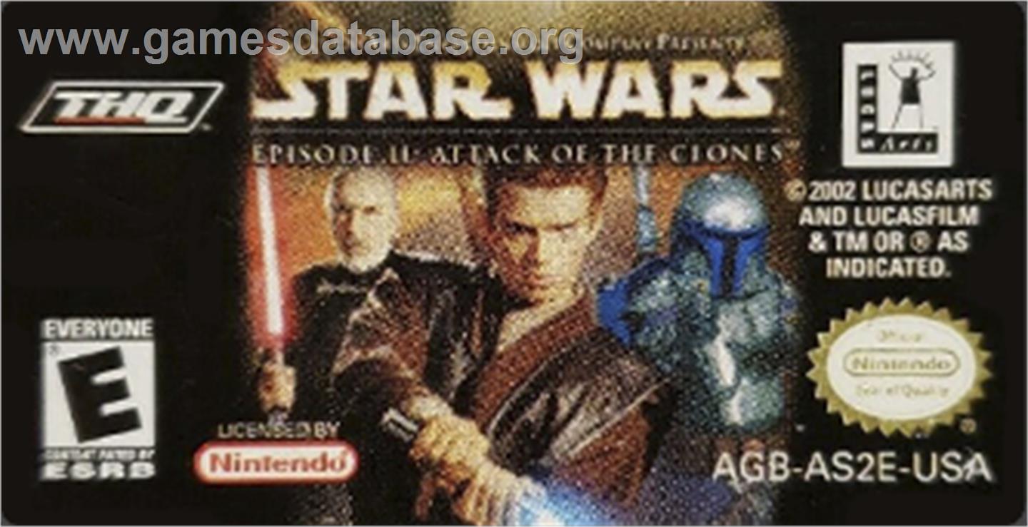 Star Wars: Episode II - Attack of the Clones - Nintendo Game Boy Advance - Artwork - Cartridge Top
