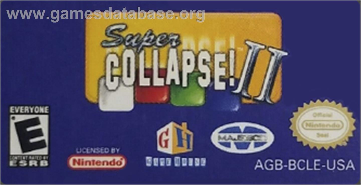 Super Collapse! 2 - Nintendo Game Boy Advance - Artwork - Cartridge Top