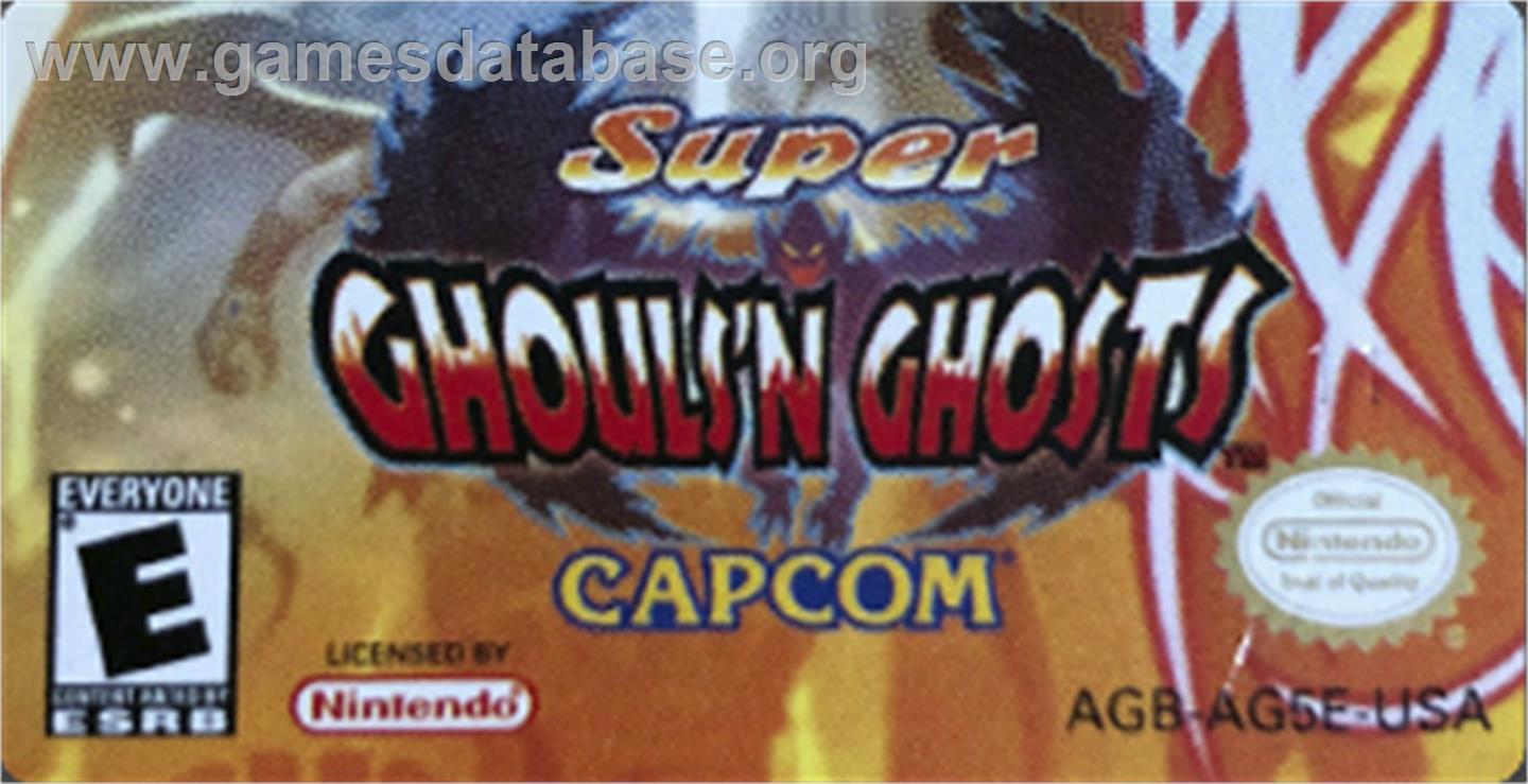 Super Ghouls 'N Ghosts - Nintendo Game Boy Advance - Artwork - Cartridge Top