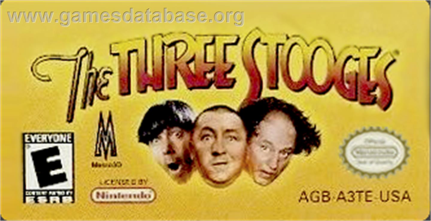 The Three Stooges - Nintendo Game Boy Advance - Artwork - Cartridge Top