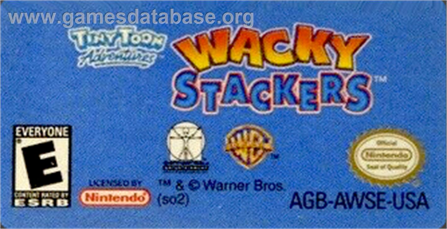 Tiny Toon Adventures: Wacky Stackers - Nintendo Game Boy Advance - Artwork - Cartridge Top