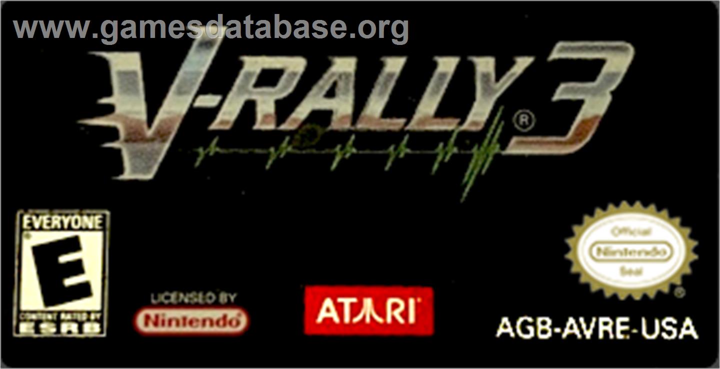 V-Rally 3 - Nintendo Game Boy Advance - Artwork - Cartridge Top