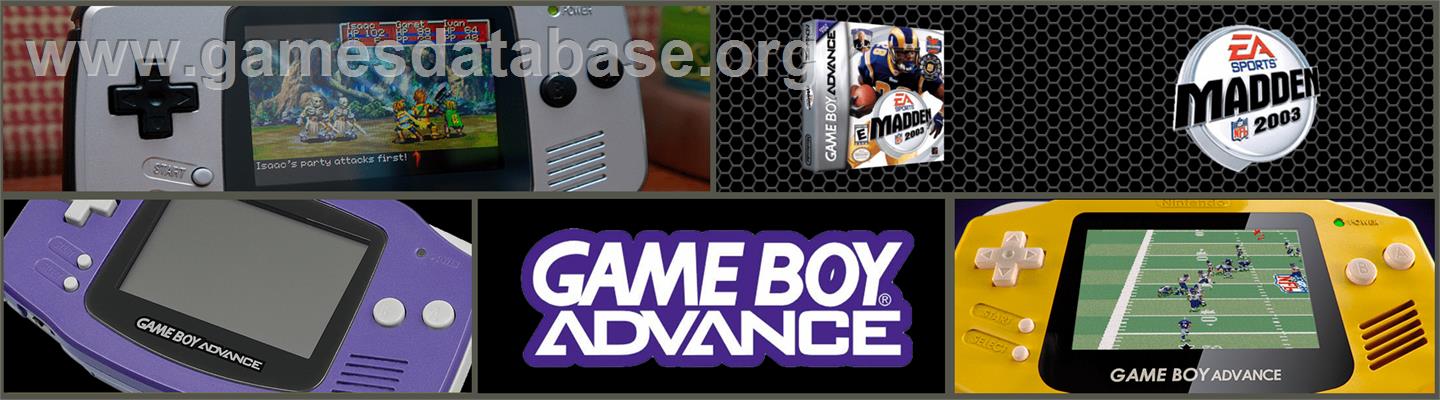Madden NFL 2003 - Nintendo Game Boy Advance - Artwork - Marquee