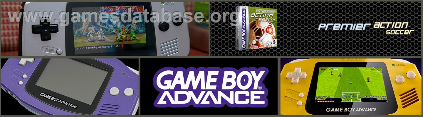 Premier Action Soccer - Nintendo Game Boy Advance - Artwork - Marquee