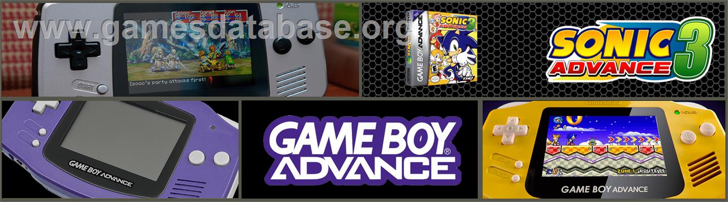 Sonic Advance 3 - Nintendo Game Boy Advance - Artwork - Marquee