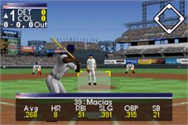 In game image of All-Star Baseball 2003 on the Nintendo Game Boy Advance.