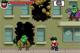 In game image of American Dragon: Jake Long - Rise of the Huntsclan on the Nintendo Game Boy Advance.
