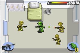 In game image of Army Men: Advance on the Nintendo Game Boy Advance.