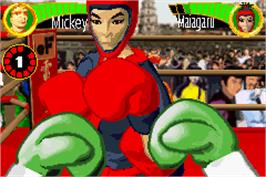 In game image of Boxing Fever on the Nintendo Game Boy Advance.