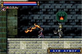 In game image of Castlevania on the Nintendo Game Boy Advance.