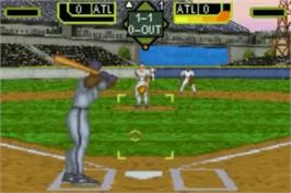 In game image of Crushed Baseball on the Nintendo Game Boy Advance.