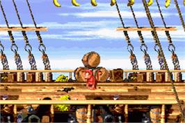 In game image of Donkey Kong Country 2: Diddy's Kong Quest on the Nintendo Game Boy Advance.