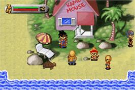In game image of Dragonball Z: The Legacy of Goku on the Nintendo Game Boy Advance.
