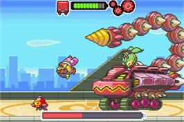 In game image of Drill Dozer on the Nintendo Game Boy Advance.