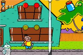 In game image of Ed, Edd n Eddy: Jawbreakers on the Nintendo Game Boy Advance.