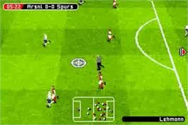 In game image of FIFA 2005 on the Nintendo Game Boy Advance.