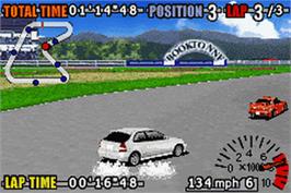 In game image of GT Advance 3: Pro Concept Racing on the Nintendo Game Boy Advance.