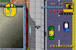 In game image of Grand Theft Auto Advance on the Nintendo Game Boy Advance.