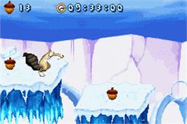 In game image of Ice Age 2: The Meltdown on the Nintendo Game Boy Advance.