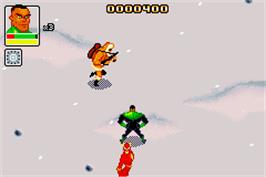 In game image of Justice League: Chronicles on the Nintendo Game Boy Advance.