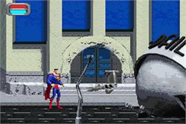 In game image of Justice League: Injustice for All on the Nintendo Game Boy Advance.