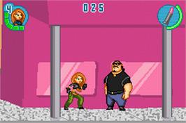 In game image of Kim Possible 2: Drakken's Demise on the Nintendo Game Boy Advance.