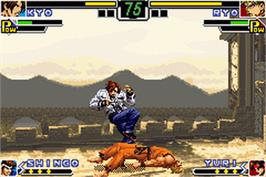In game image of King of Fighters EX: Neo Blood on the Nintendo Game Boy Advance.