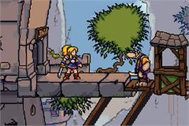 In game image of Lady Sia on the Nintendo Game Boy Advance.