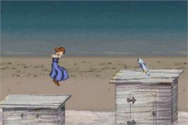 In game image of Lemony Snicket's A Series of Unfortunate Events on the Nintendo Game Boy Advance.