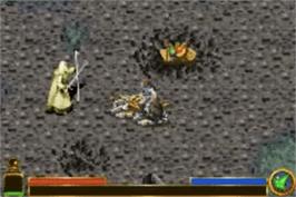 In game image of Lord of the Rings: The Return of the King on the Nintendo Game Boy Advance.