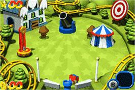 In game image of Mario Pinball Land on the Nintendo Game Boy Advance.