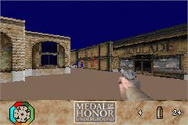 In game image of Medal of Honor: Underground on the Nintendo Game Boy Advance.